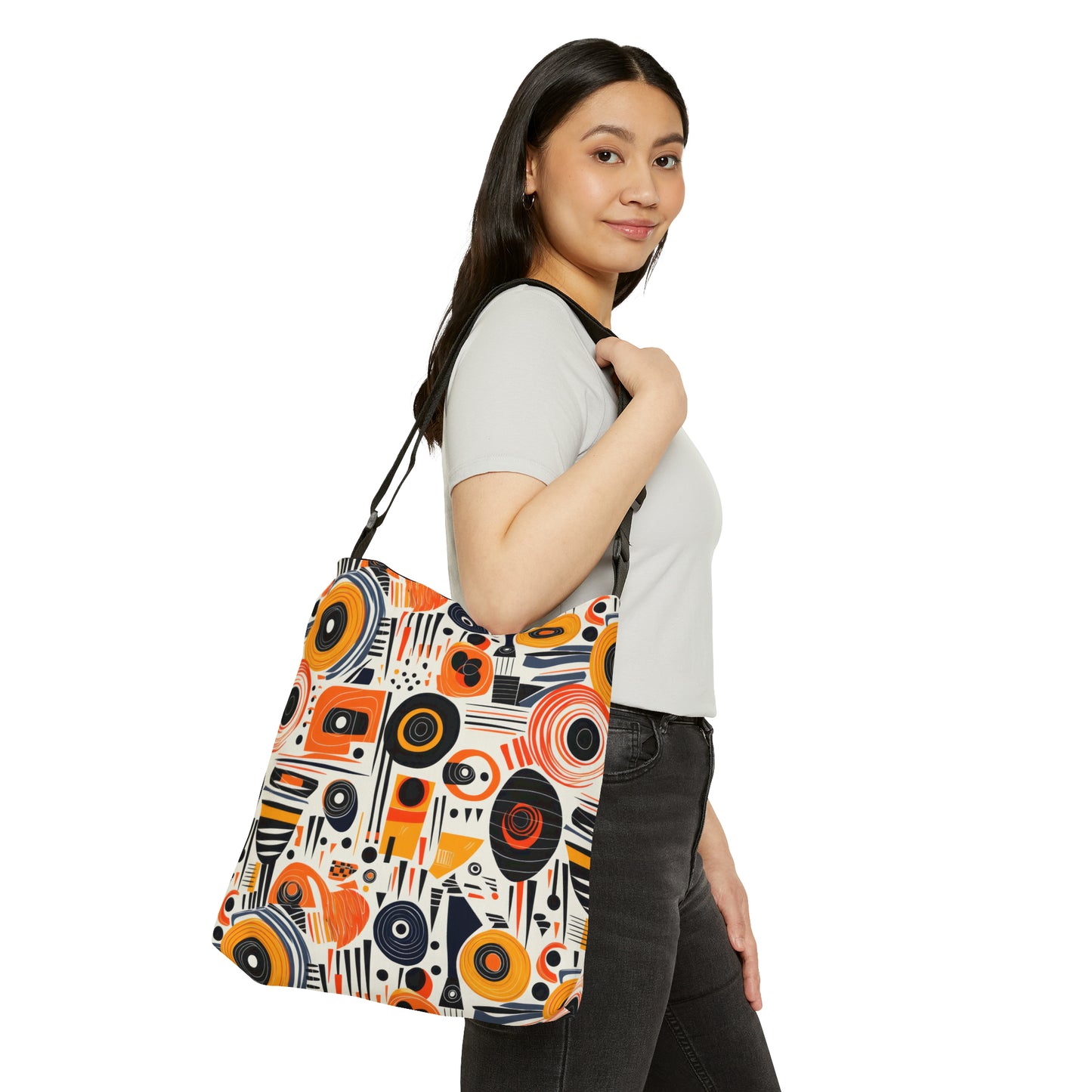 Abstract Jazz Adjustable Tote Bag